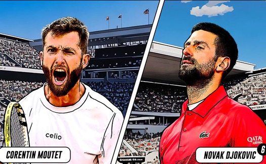 Link xem trực tiếp Corentin Moutet vs Djokovic, vòng 2 Roland Garros 2025
