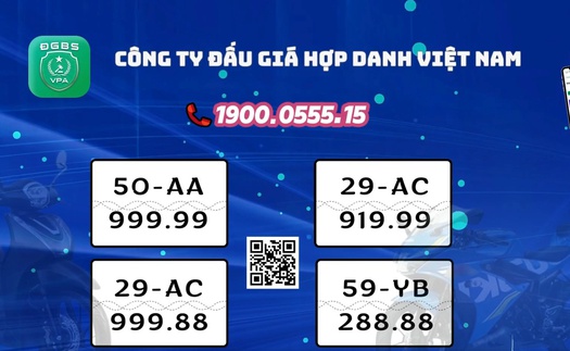 Công bố hàng loạt biển số đẹp cho xe mô tô – xe gắn máy 