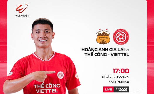 Link xem trực tiếp bóng đá HAGL vs Viettel, 17h00 ngày 11/5, vòng 22 V-League