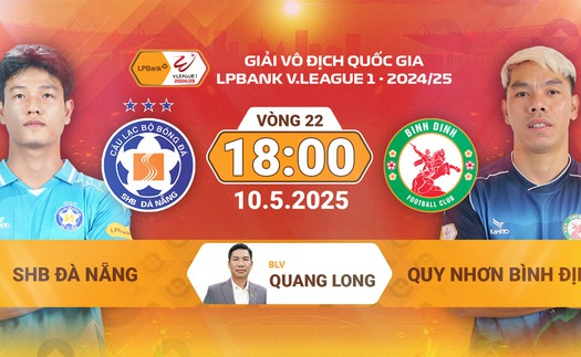 Link xem trực tiếp bóng đá Đà Nẵng vs Bình Định 18h00 hôm nay, vòng 22 V-League