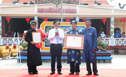 Lễ giỗ Lễ Thành Hầu Nguyễn Hữu Cảnh được công nhận là Di sản văn hóa phi vật thể