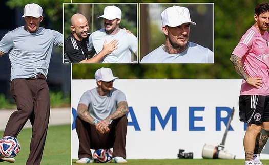 Beckham bất ngờ xuất hiện khi Messi và đồng đội chuẩn bị đá trận mở màn FIFA Club World Cup 2025