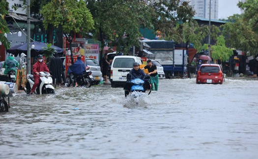Cảnh báo ngập úng khu vực nội thành Hà Nội