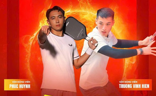 Thắng Lý Hoàng Nam và Linh Giang, cặp Phúc Huỳnh và Trương Vinh Hiển vô địch pickleball