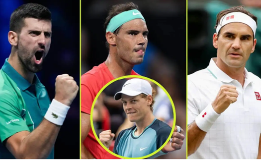 Jannik Sinner bị đánh giá vẫn dưới tầm Nadal, Federer, Djokovic thời đỉnh cao