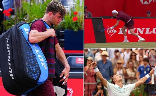 Thua đối thủ kém 24 bậc, tay vợt số một nước Anh đập vợt trong giận dữ