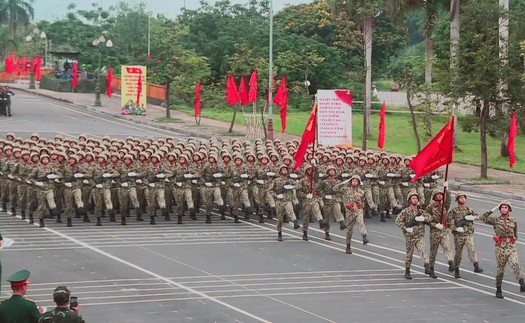 Hơn 7.000 cán bộ, chiến sĩ lần đầu hợp luyện diễu binh, diễu hành chuẩn bị cho A80