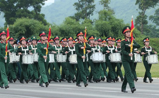Hình ảnh hợp luyện chuẩn bị Lễ diễu binh, diễu hành Kỷ niệm 80 năm Quốc khánh