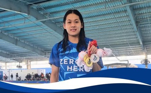 'Tiểu Ánh Viên' của bơi lội Việt Nam tiếp tục phá kỷ lục thứ 3 tại giải trẻ Đông Nam Á