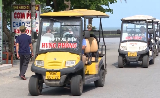 Thanh Hóa dừng hoạt động xe điện 4 bánh chở du khách ở Sầm Sơn từ 1/7