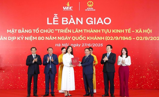 Bàn giao mặt bằng Triển lãm Thành tựu kinh tế - xã hội Kỷ niệm 80 năm Ngày Quốc khánh