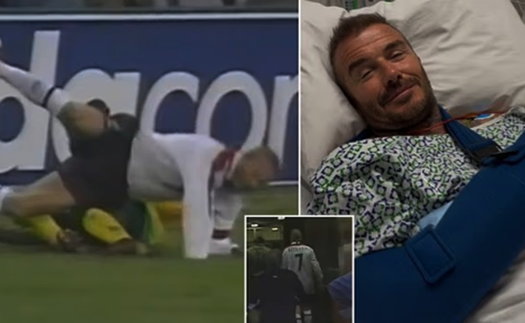 Nhìn lại khoảnh khắc khiến Beckham chịu đau 22 năm trước khi phẫu thuật 