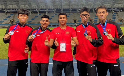 Tổ tiếp sức 4x400m nam điền kinh Việt Nam phá kỷ lục quốc gia và giành HCB châu Á