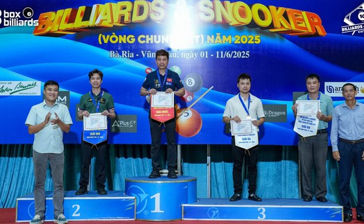Dàn sao Dương Quốc Hoàng, Thanh Tự giúp TP.HCM vô địch Giải Billiards & Snooker 2025