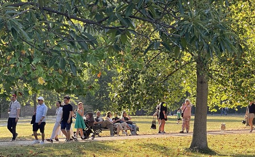 Người dân London đổ tới các công viên tránh nóng