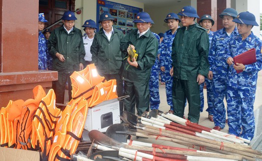 Kiểm tra các phương án, huy động lực lượng ứng phó với bão số 3