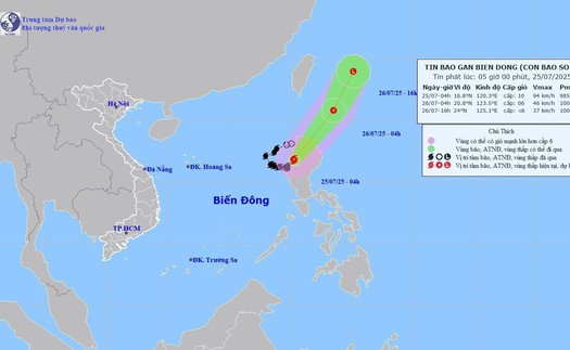 Dự báo thời tiết ngày 25/7: Bão số 4 đã đổ bộ vào phía Tây đảo Lu Dông - Philippines