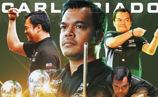 Thắng kịch tính cơ thủ số một thế giới, 'Hắc hổ' Carlo Biado vô địch World Pool Championship 2025