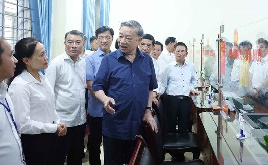 Tổng Bí thư Tô Lâm kiểm tra vận hành hoạt động hệ thống chính trị xã Si Pa Phìn - tỉnh Điện Biên