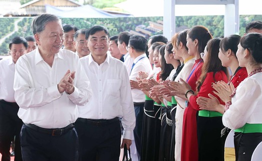 Tổng Bí Thư Tô Lâm dự Lễ khởi công Trường liên cấp Tiểu học, Trung học cơ sở xã Si Pa Phìn, tỉnh Điện Biên