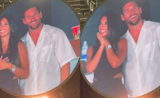 Messi và vợ gây sốt khi xuất hiện trên 'kiss cam' ở buổi hòa nhạc của Coldplay