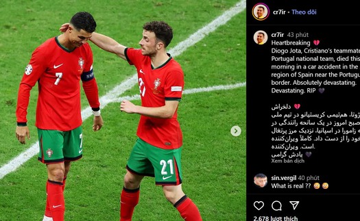 Từ Ronaldo tới Klopp, từ Arne Slot tới Neville, thế giới bóng đá bàng hoàng trước sự ra đi của Diogo Jota