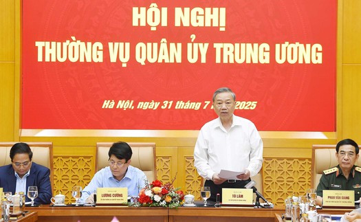 Tổng Bí thư Tô Lâm chủ trì Hội nghị Thường vụ Quân ủy Trung ương
