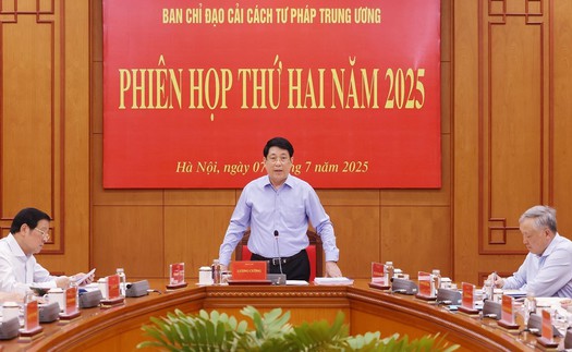 Phiên họp thứ hai Ban Chỉ đạo Cải cách tư pháp Trung ương