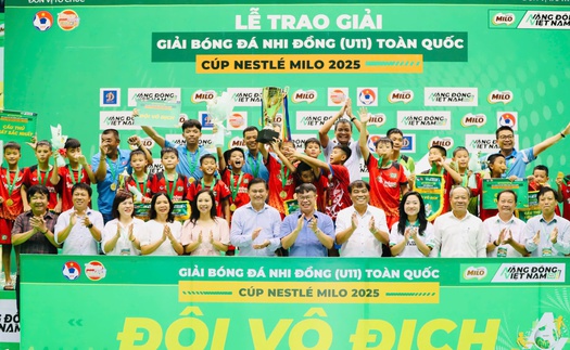 VCK giải U11 toàn quốc Cúp Nestlé MILO 2025: Hưng Yên lần đầu đăng quang