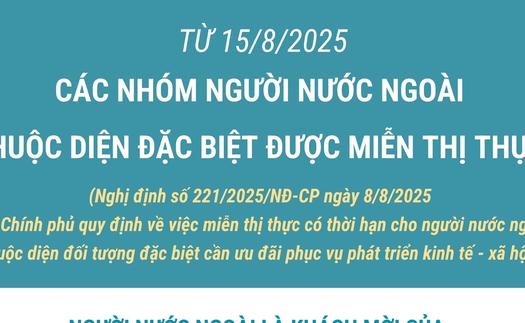 Miễn thị thực với người nước ngoài thuộc diện đặc biệt