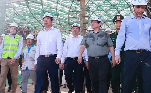 Thủ tướng kiểm tra tiến độ thi công Cảng hàng không quốc tế Long Thành