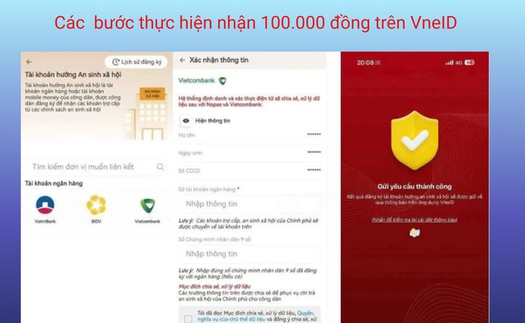 Hướng dẫn liên kết tài khoản an sinh xã hội trên VNeID để nhận tiền quà tặng dịp 2/9