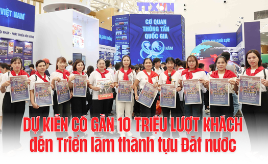 Dự kiến có gần 10 triệu lượt khách đến Triển lãm thành tựu Đất nước