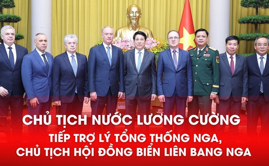 Chủ tịch nước Lương Cường tiếp Trợ lý Tổng thống Nga, Chủ tịch Hội đồng Biển Liên bang Nga
