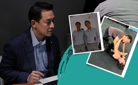 Hứa Vĩ Văn căng thẳng khi diễn cảnh hành động trong phim kinh dị sắp ra mắt