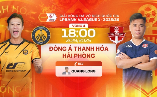 Link xem trực tiếp bóng đá Thanh Hóa vs Hải Phòng 18h hôm nay, V-League vòng 4
