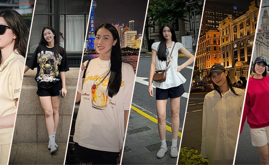 Sao mai bóng chuyền Việt Nam cao 1m9 và dàn tuyển thủ khoe sắc ở Trung Quốc