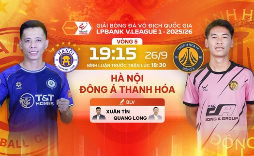 Link xem trực tiếp bóng đá Hà Nội vs Thanh Hóa 19h15 hôm nay, V-League vòng 5
