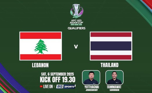 Nhận định, soi tỷ lệ U23 Lebanon vs U23 Thái Lan 19h30 hôm nay 6/9, vòng loại U23 châu Á 20226