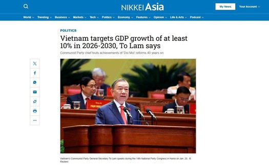 Báo Nhật thông tin đậm báo cáo Tổng Bí thư Tô Lâm trình bày