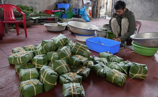 Hải Phòng: Tết về sớm ở làng bánh chưng Thủy Đường
