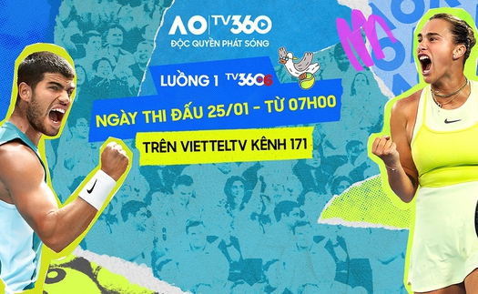 Link xem trực tiếp Australian Open 2026 hôm nay 25/1