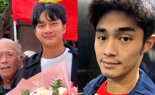 Thủ môn Trung Kiên đăng ảnh đi chùa trong bối cảnh đàn em Cao Văn Bình được chào đón như người hùng ở quê