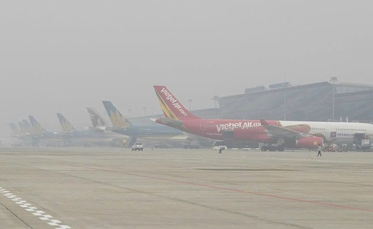 4 chuyến bay chuyển hướng hạ cánh do sương mù tại sân bay Nội Bài