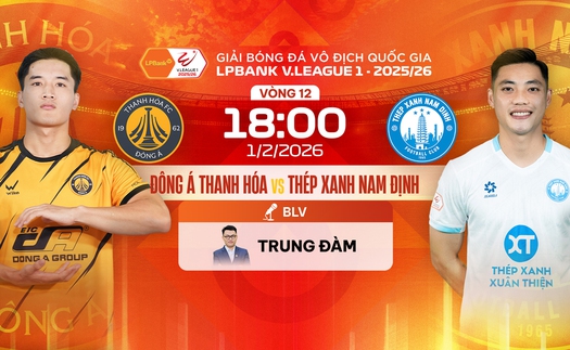 Link xem trực tiếp bóng đá Thanh Hóa vs Nam Định 18h00 hôm nay, V-League vòng 12