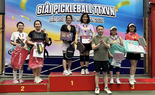 Báo Thể thao & Văn hóa vô địch đôi nữ giải pickleball TTXVN – Cúp Mùa Xuân 2026