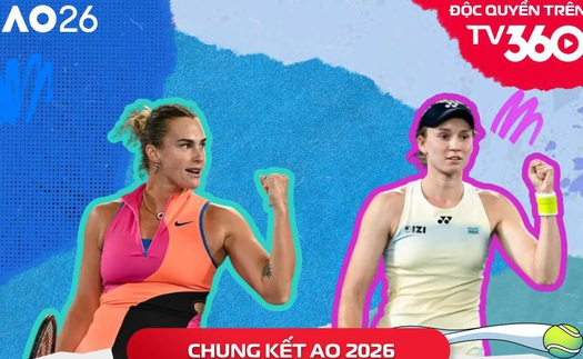 Link xem trực tiếp Sabalenka vs Rybakina 15h30 hôm nay, chung kết đơn nữ Australian Open 2026