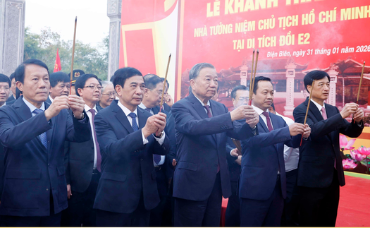 Tổng Bí thư Tô Lâm dự Lễ khánh thành Nhà tưởng niệm Chủ tịch Hồ Chí Minh tại di tích đồi E2