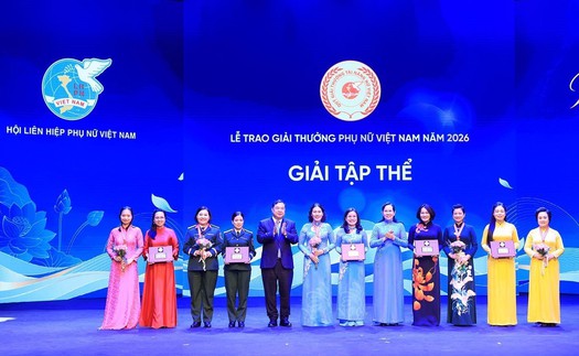 Lễ trao Giải thưởng Phụ nữ Việt Nam năm 2026