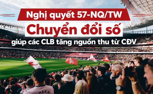 Nghị quyết 57-NQ/TW: Chuyển đổi số giúp các CLB tăng nguồn thu từ CĐV